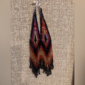 Seed Bead fringe earrings